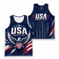 Patriotic Running Tank Top - American Eagle USA Tech Singlet
