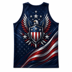 Patriotic Running Tank Top - Patriotic Eagle USA Tech Singlet