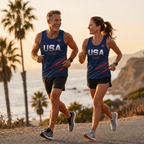 Patriotic Running Tank Top - Run United USA Tech Singlet
