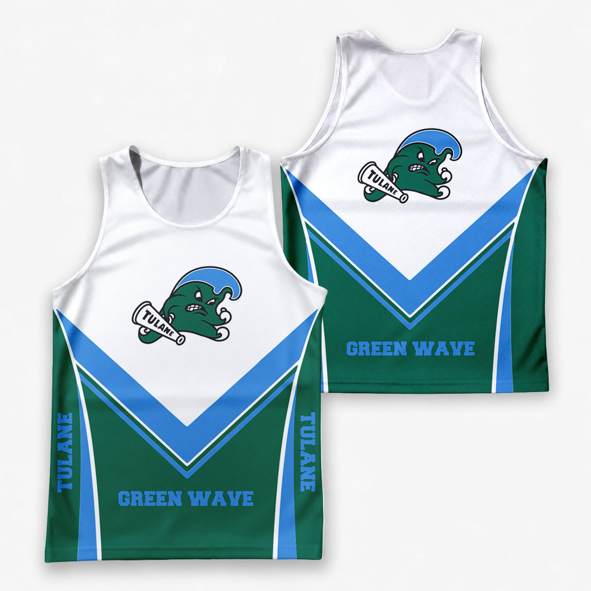 Tulane  Green Wave Tech Running Tank Top
