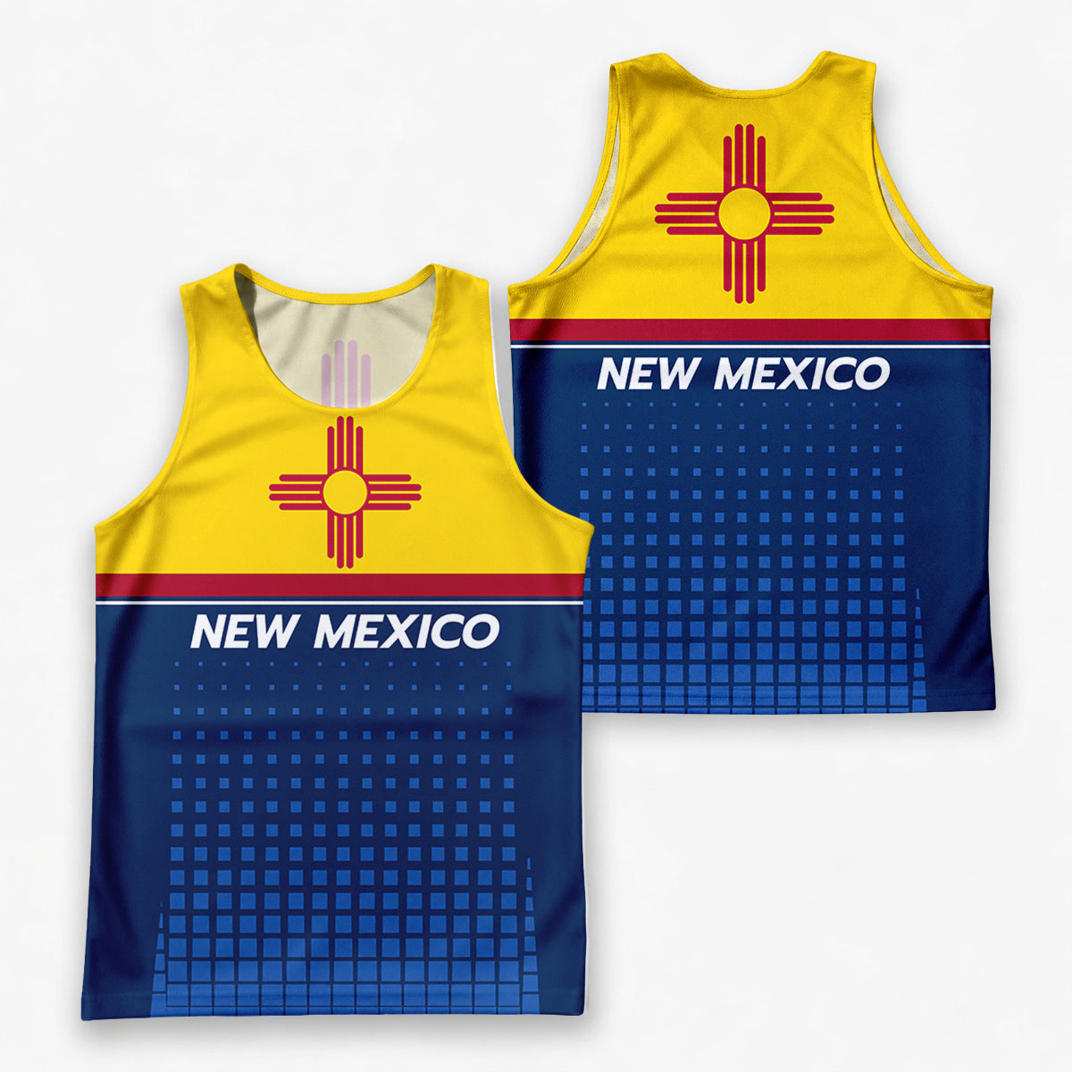 Patriotic Tech Running Tank Top - New Mexico State Pride Running Singlet