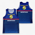 Patriotic Tech Running Tank Top - Montana State Pride Running Singlet