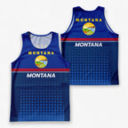 Patriotic Tech Running Tank Top - Montana State Pride Running Singlet