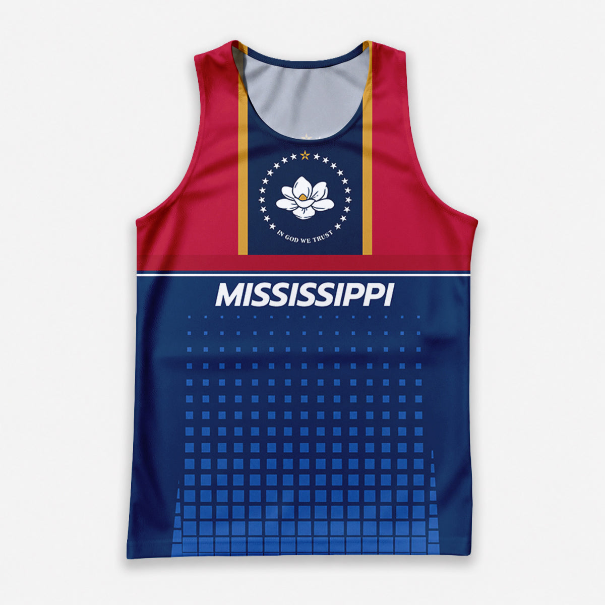 Patriotic Tech Running Tank Top - Mississippi State Pride Running Singlet