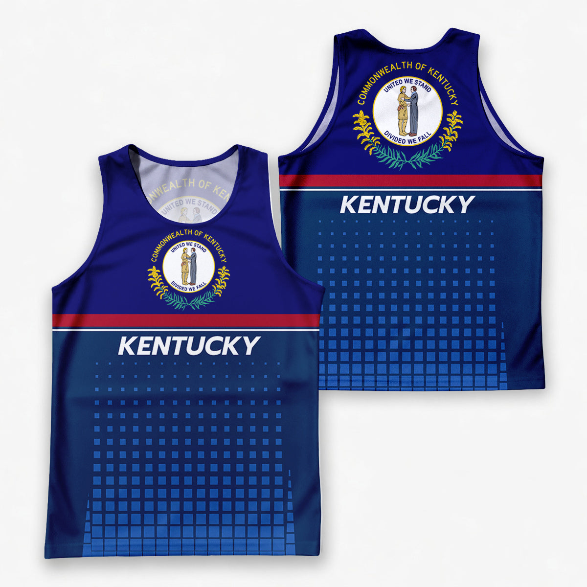 Patriotic Tech Running Tank Top - Kentucky State Pride Running Singlet