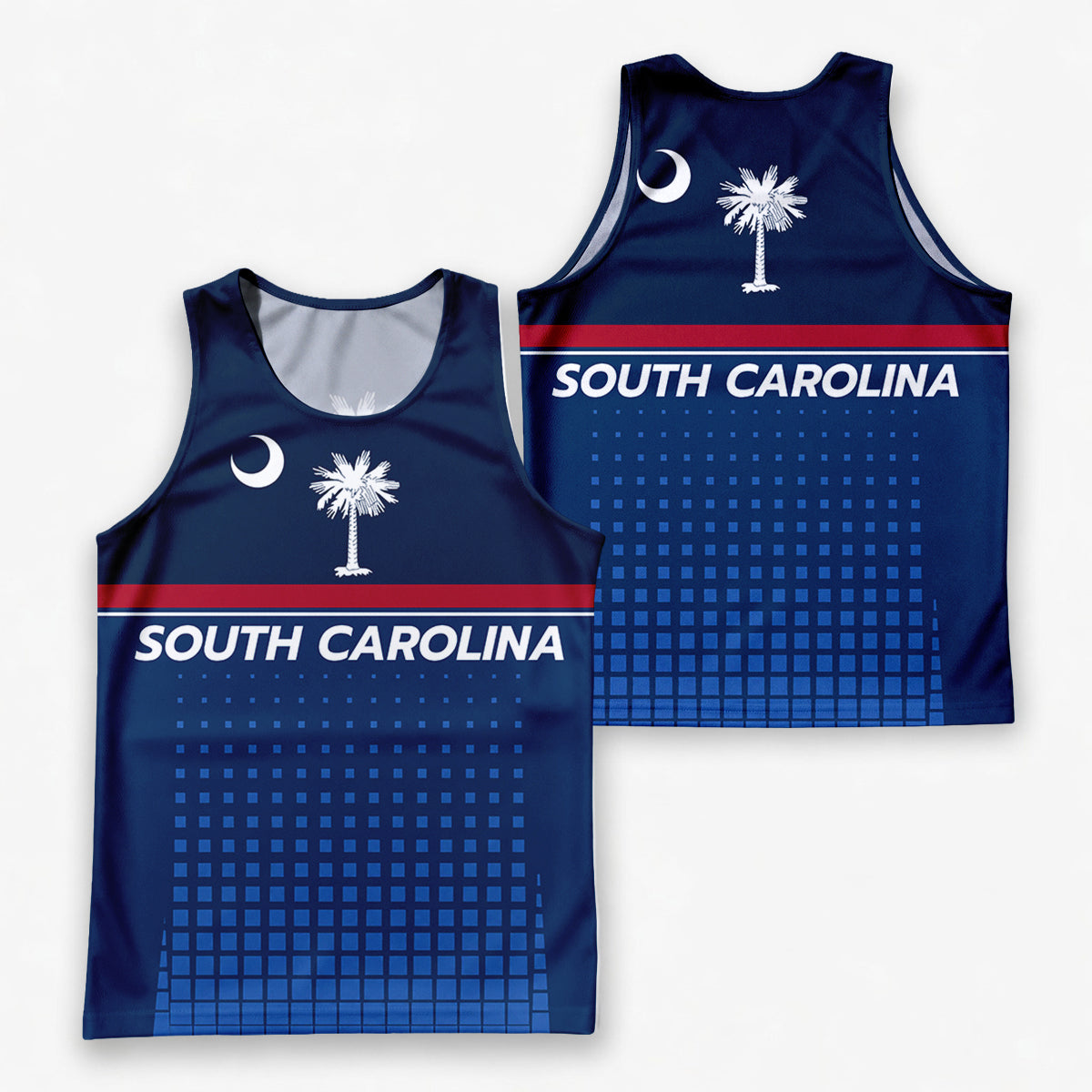 Patriotic Tech Running Tank Top - South Carolina State Pride Running Singlet