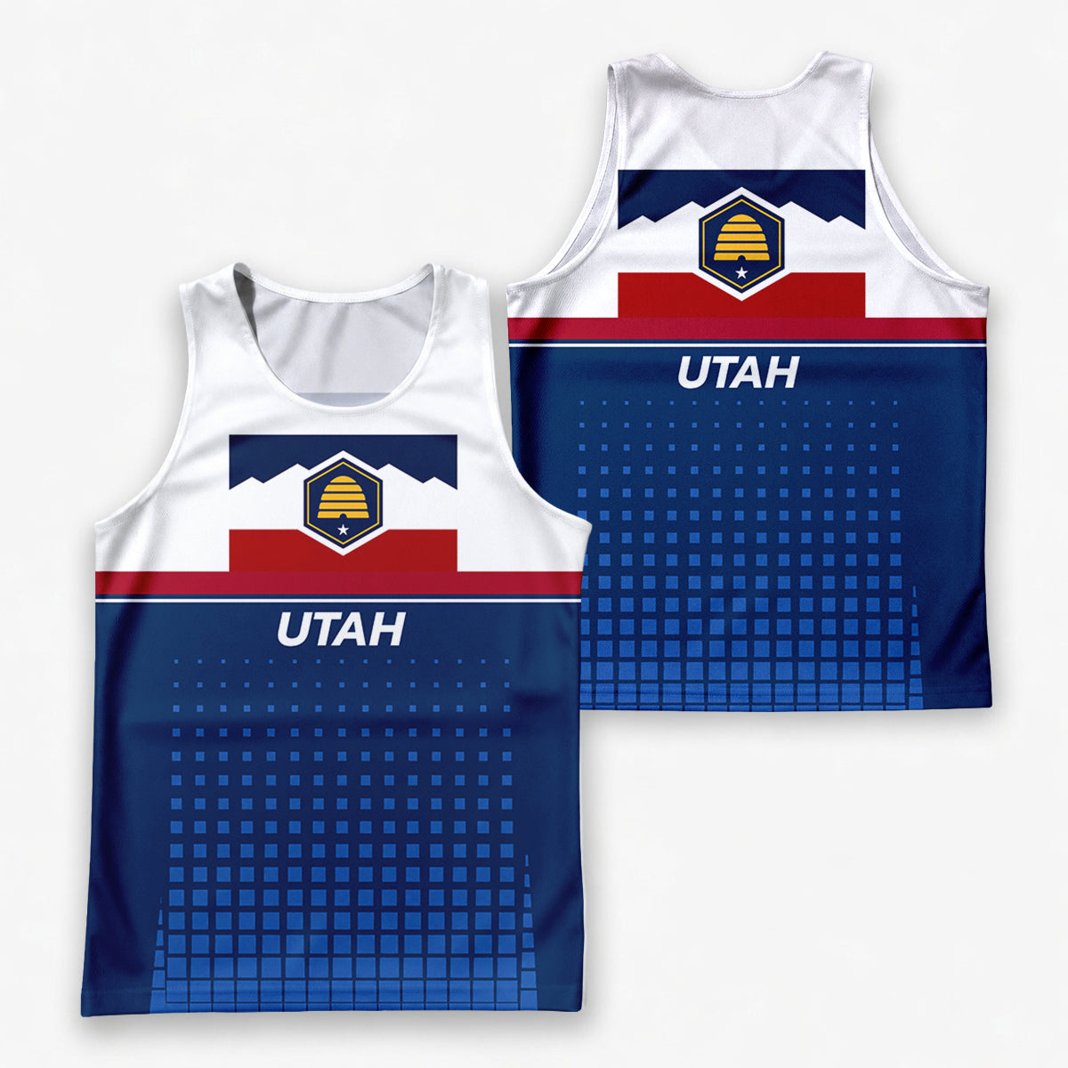 Patriotic Tech Running Tank Top - Utah State Pride Running Singlet