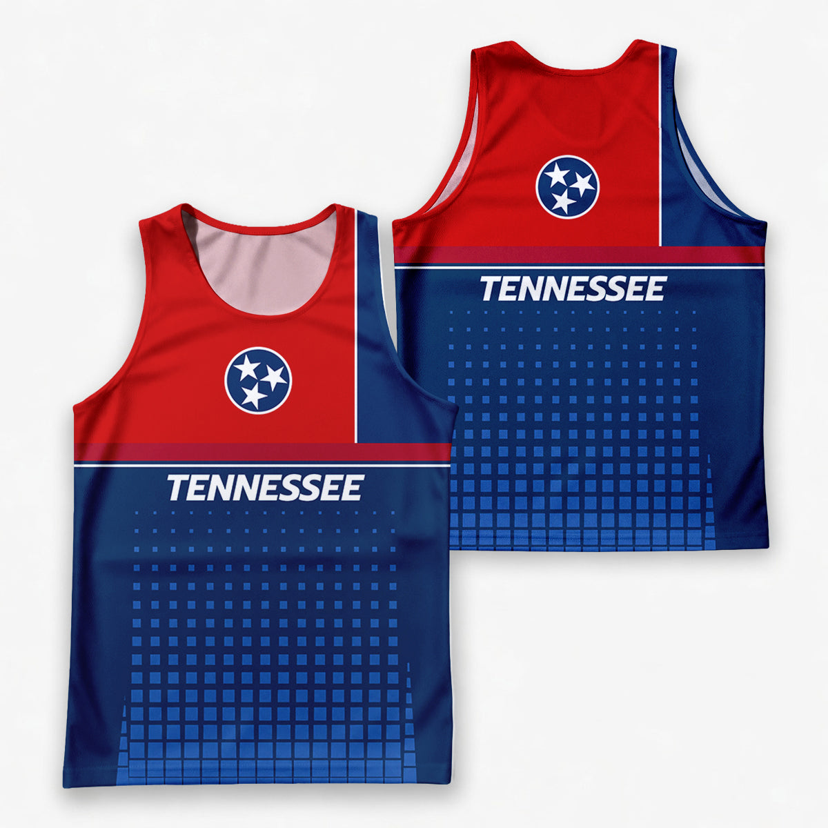 Patriotic Tech Running Tank Top - Tennessee State Pride Running Singlet