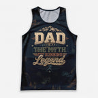 Funny Dad Running Legend Tank Top Tech Running Singlet V2