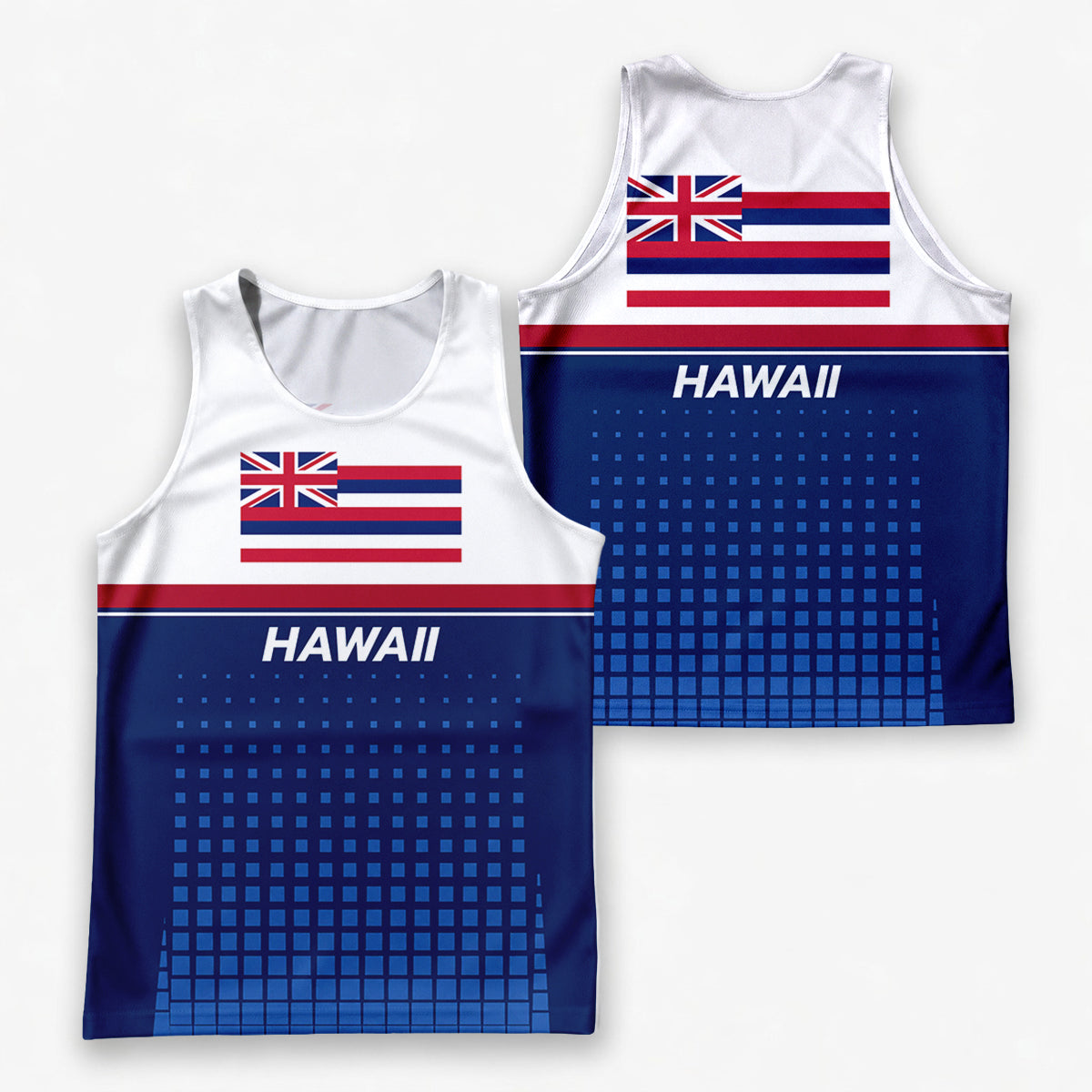 Patriotic Tech Running Tank Top - Hawaii State Pride Running Singlet