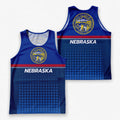 Patriotic Tech Running Tank Top - Nebraska State Pride Running Singlet