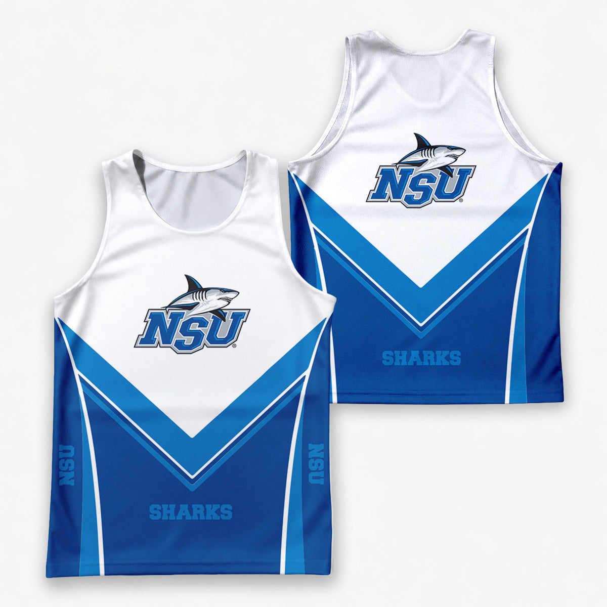 NSU  Sharks Tech Running Tank Top