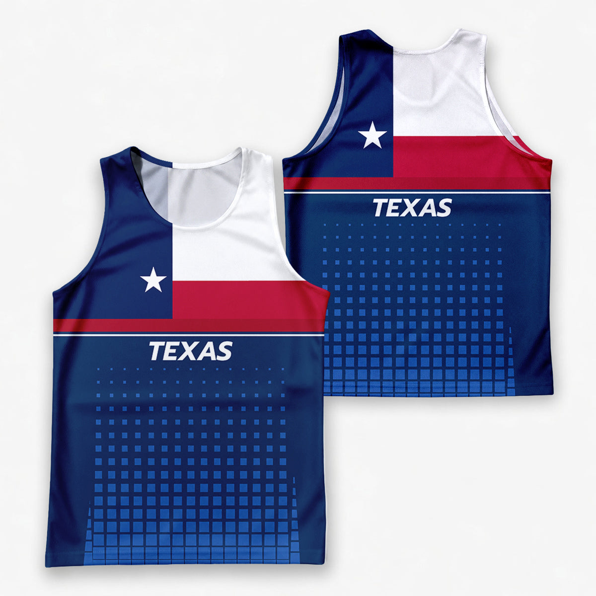 Patriotic Tech Running Tank Top - Texas State Pride Running Singlet