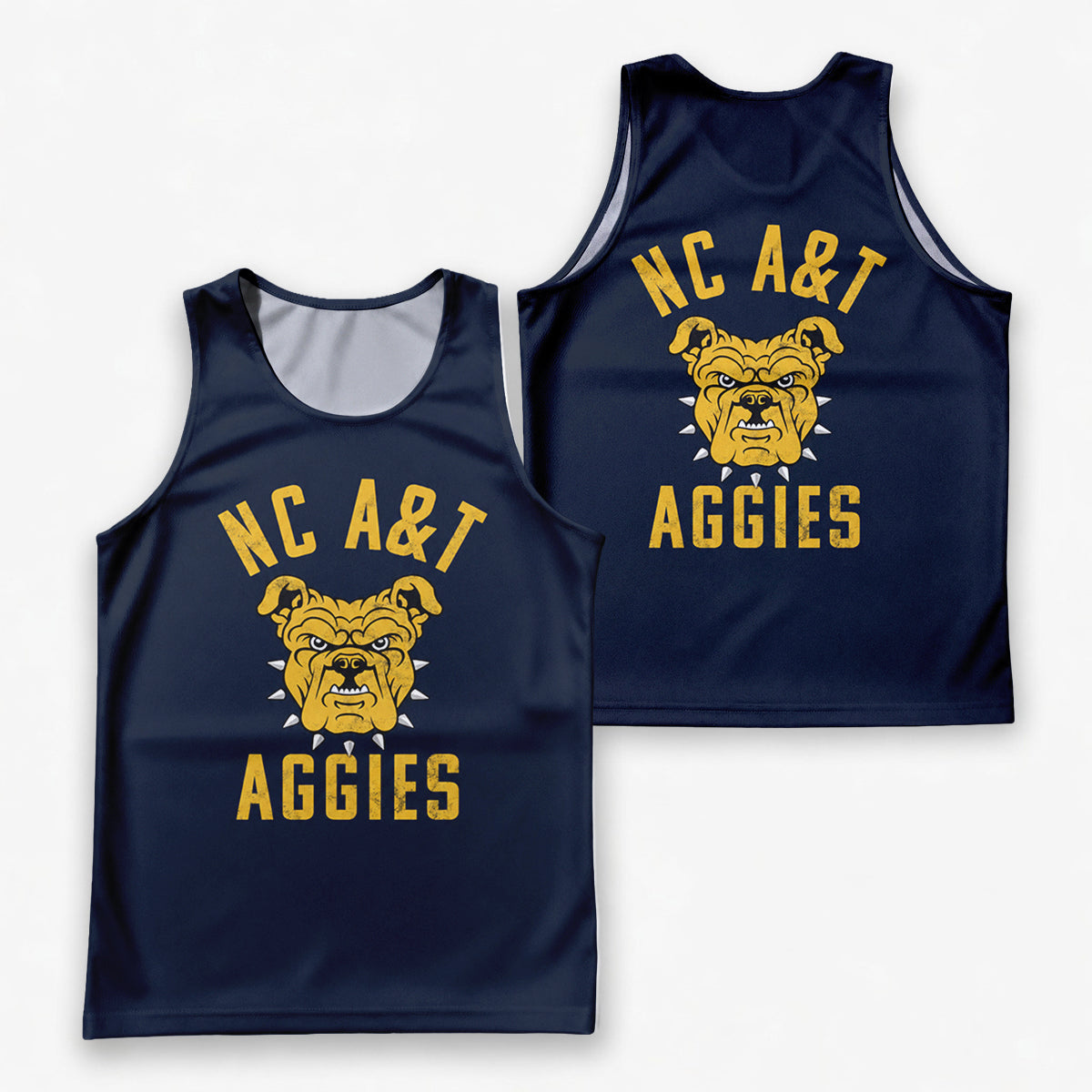 HBCU Running Tank Top North Carolina A&T State University Bulldog Running Singlet for Men and Women