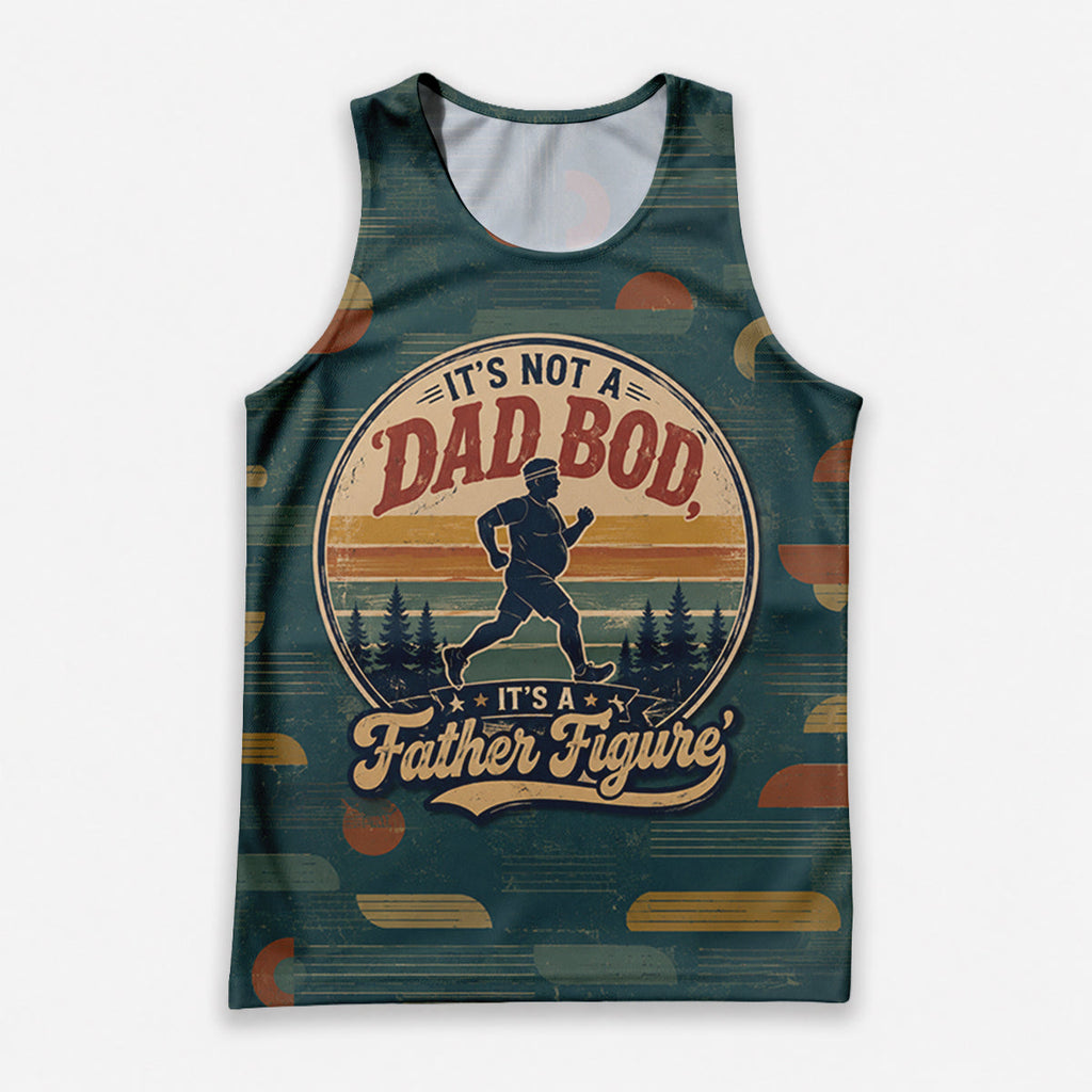 Funny Dad Running Tank Top It's Not A Dad Bod Tech Singlet V2
