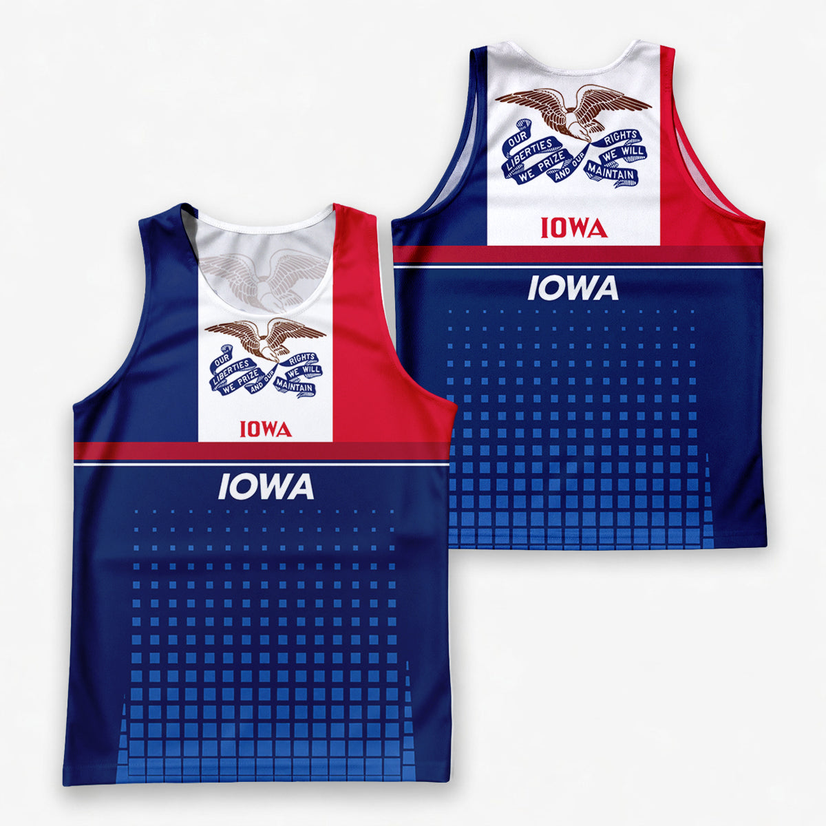 Patriotic Tech Running Tank Top - Iowa State Pride Running Singlet