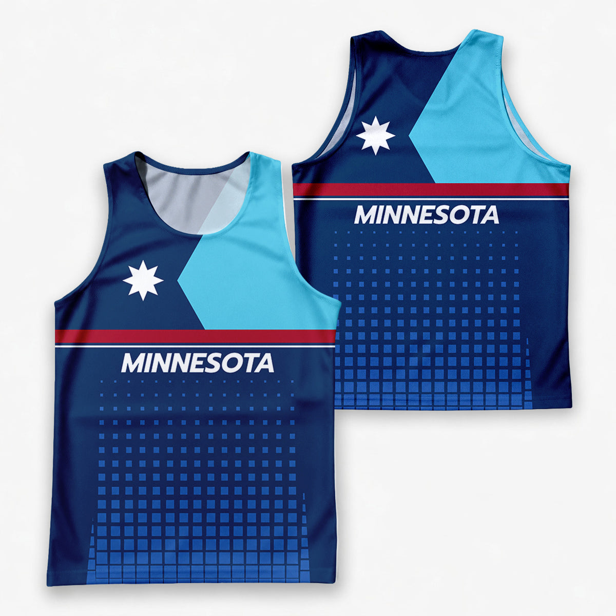 Patriotic Tech Running Tank Top - Minnesota State Pride Running Singlet