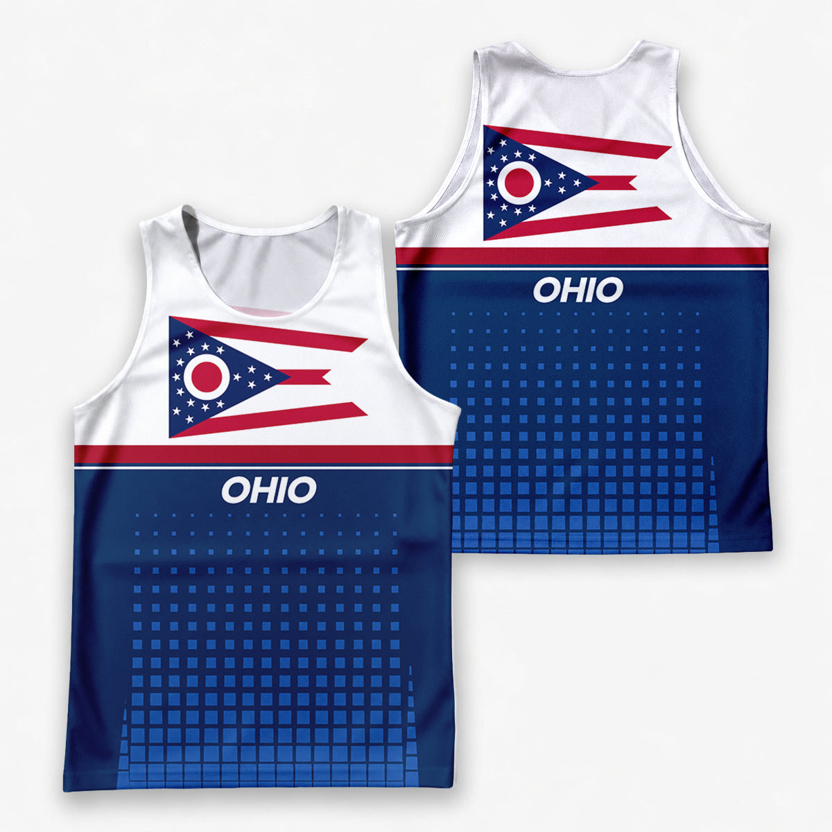 Patriotic Tech Running Tank Top - Ohio State Pride Running Singlet