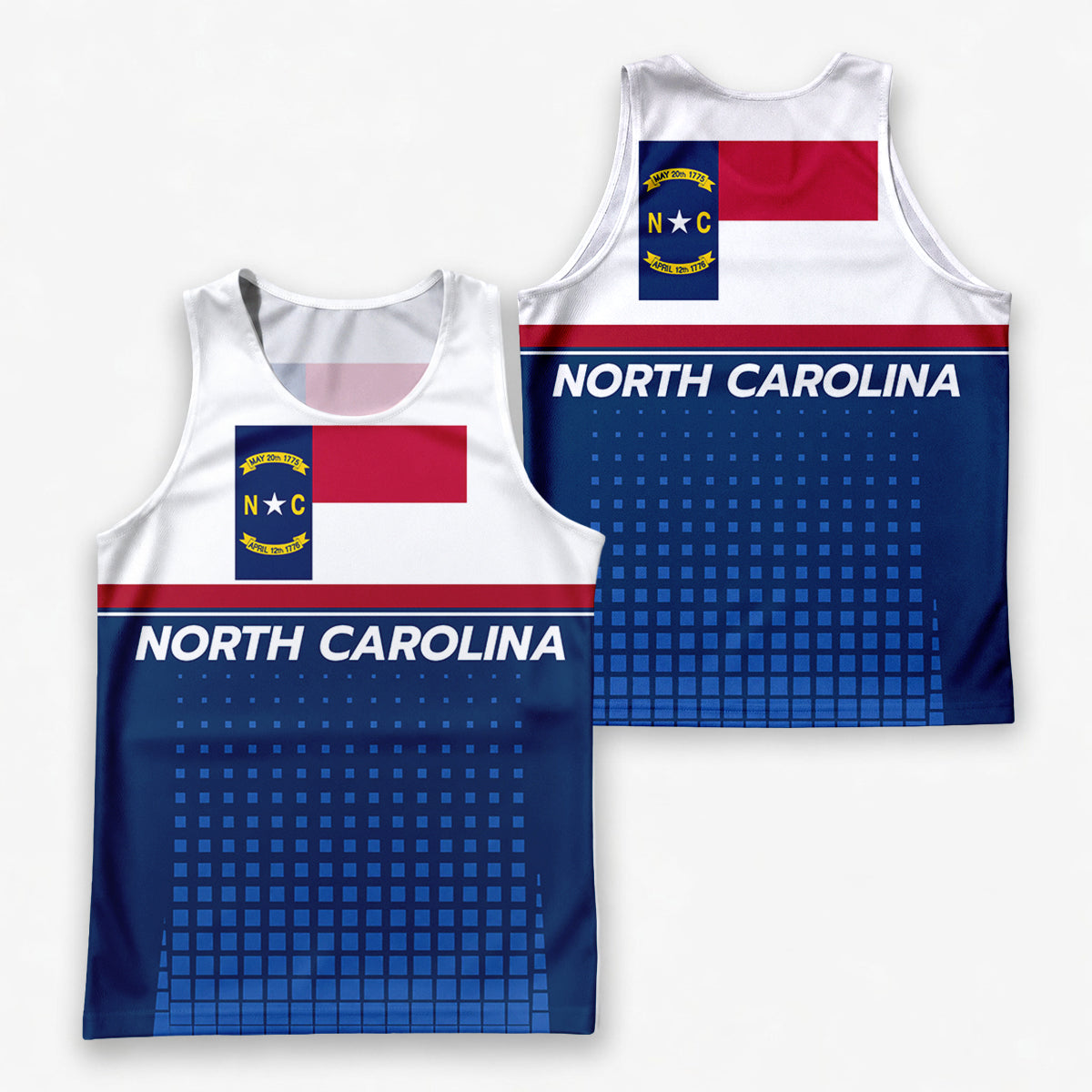 Patriotic Tech Running Tank Top - North Carolina State Pride Running Singlet