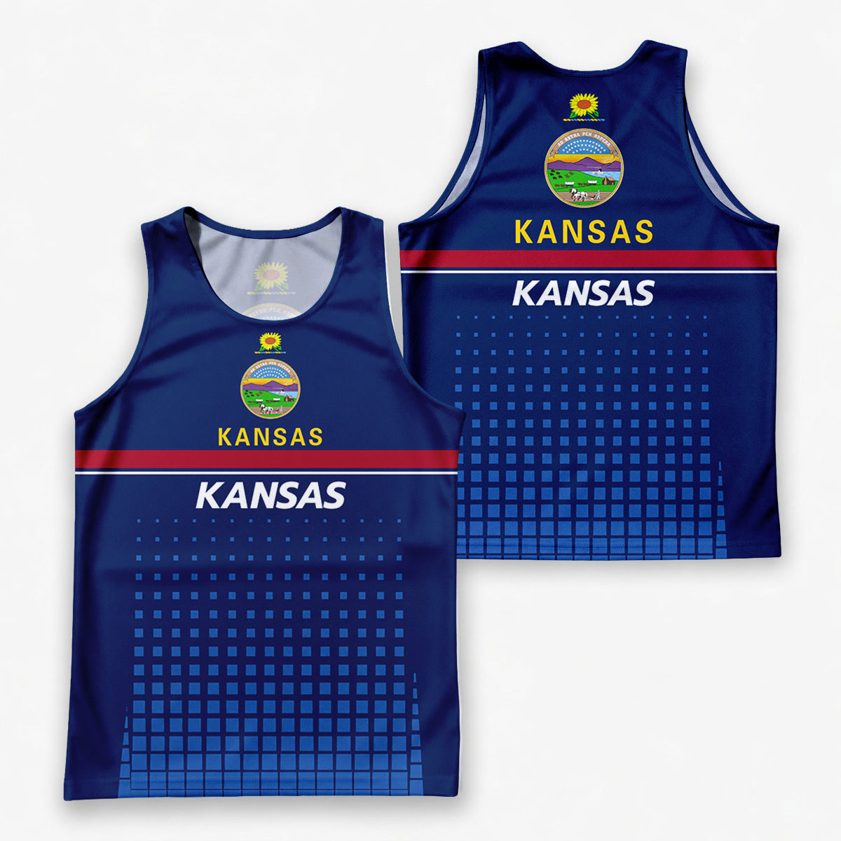 Patriotic Tech Running Tank Top - Kansas State Pride Running Singlet