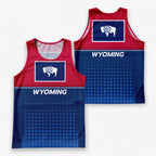 Patriotic Tech Running Tank Top - Wyoming State Pride Running Singlet