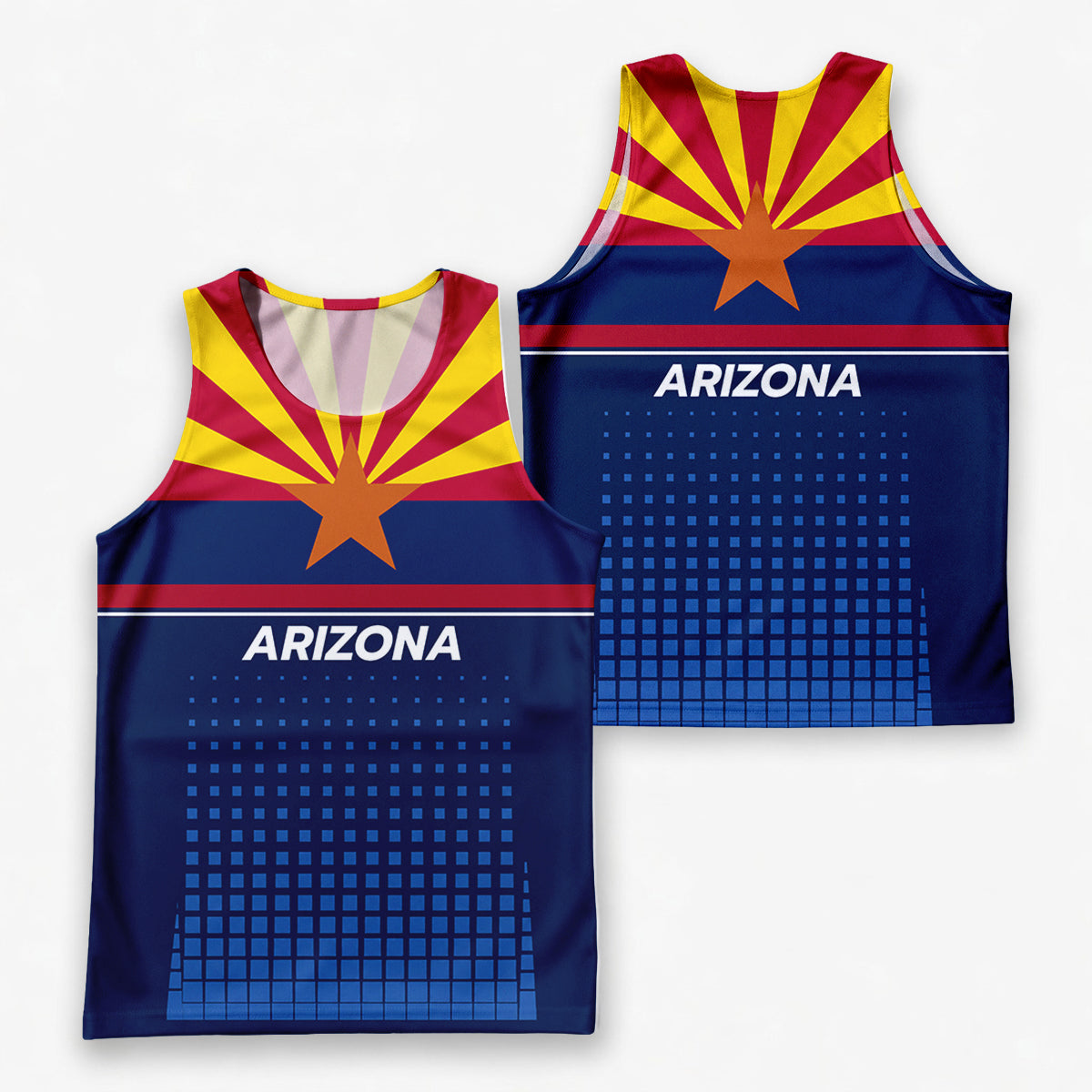 Patriotic Tech Running Tank Top - Arizona State Pride Running Singlet