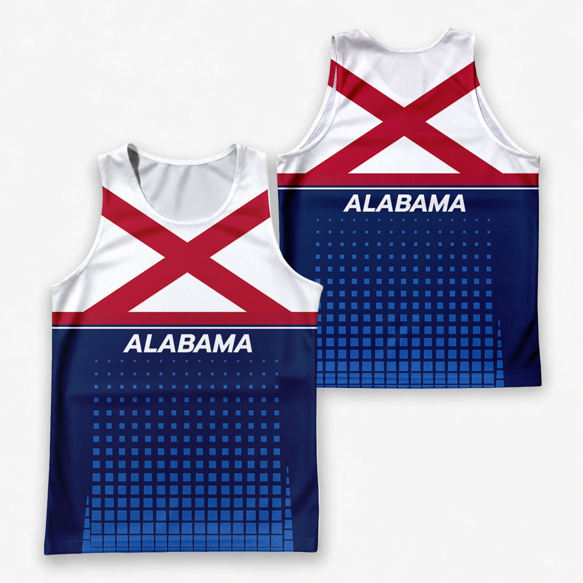 Patriotic Tech Running Tank Top - Alabama State Pride Running Singlet