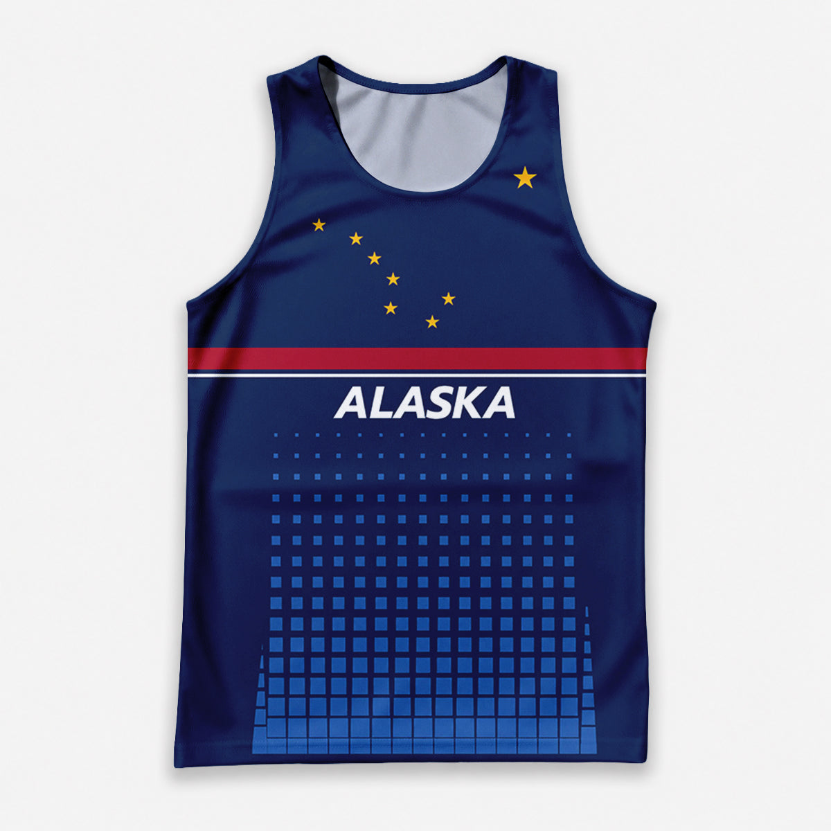Patriotic Tech Running Tank Top - Alaska State Pride Running Singlet