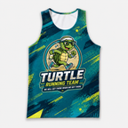 Funny Running Tank Top Turtle Running Team We'll Get There Quote Tech Running Singlet