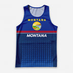 Patriotic Tech Running Tank Top - Montana State Pride Running Singlet