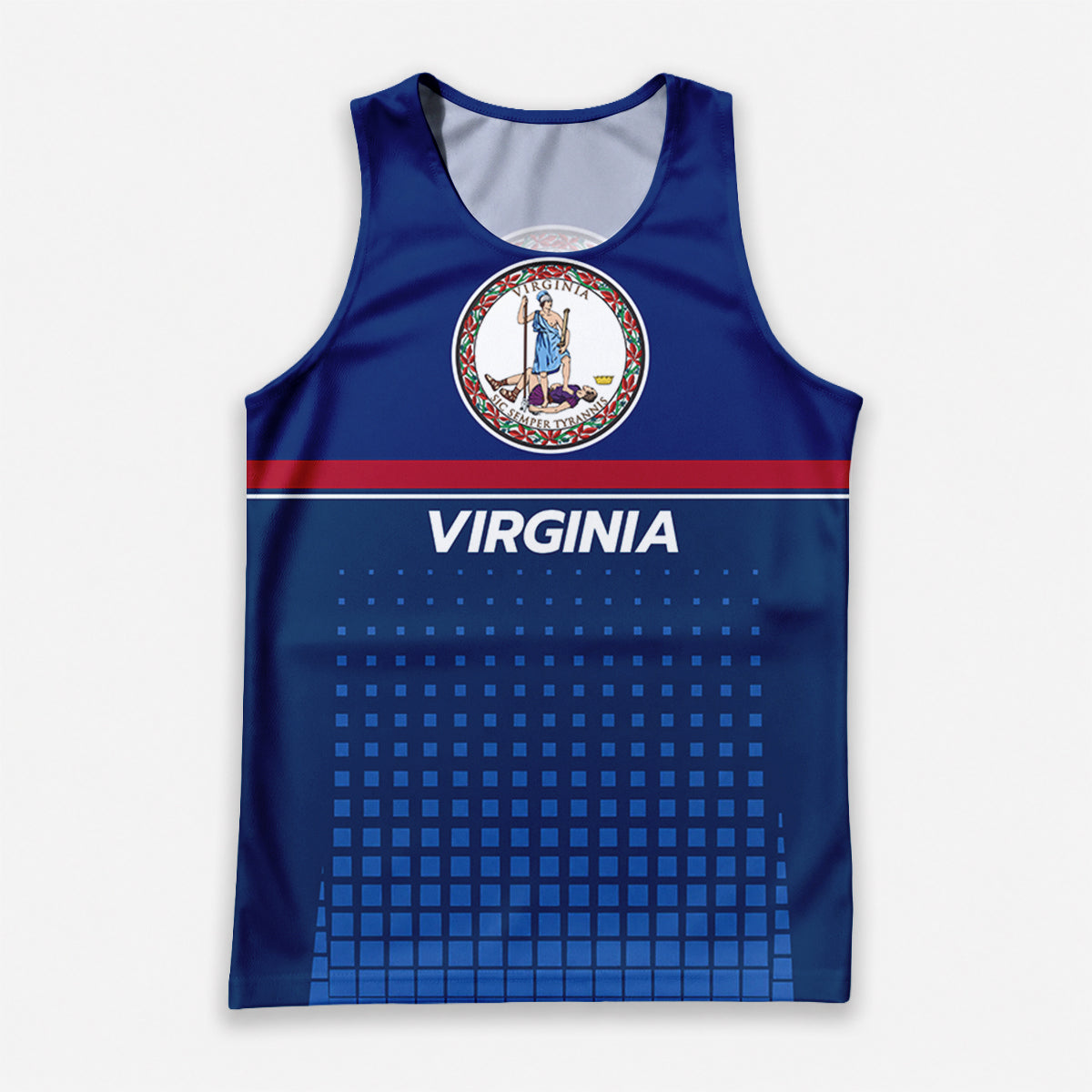 Patriotic Tech Running Tank Top - Virginia State Pride Running Singlet