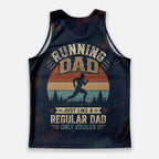 Funny Dad Running Tank Top Like Regular Dad Only Cooler Tech Singlet
