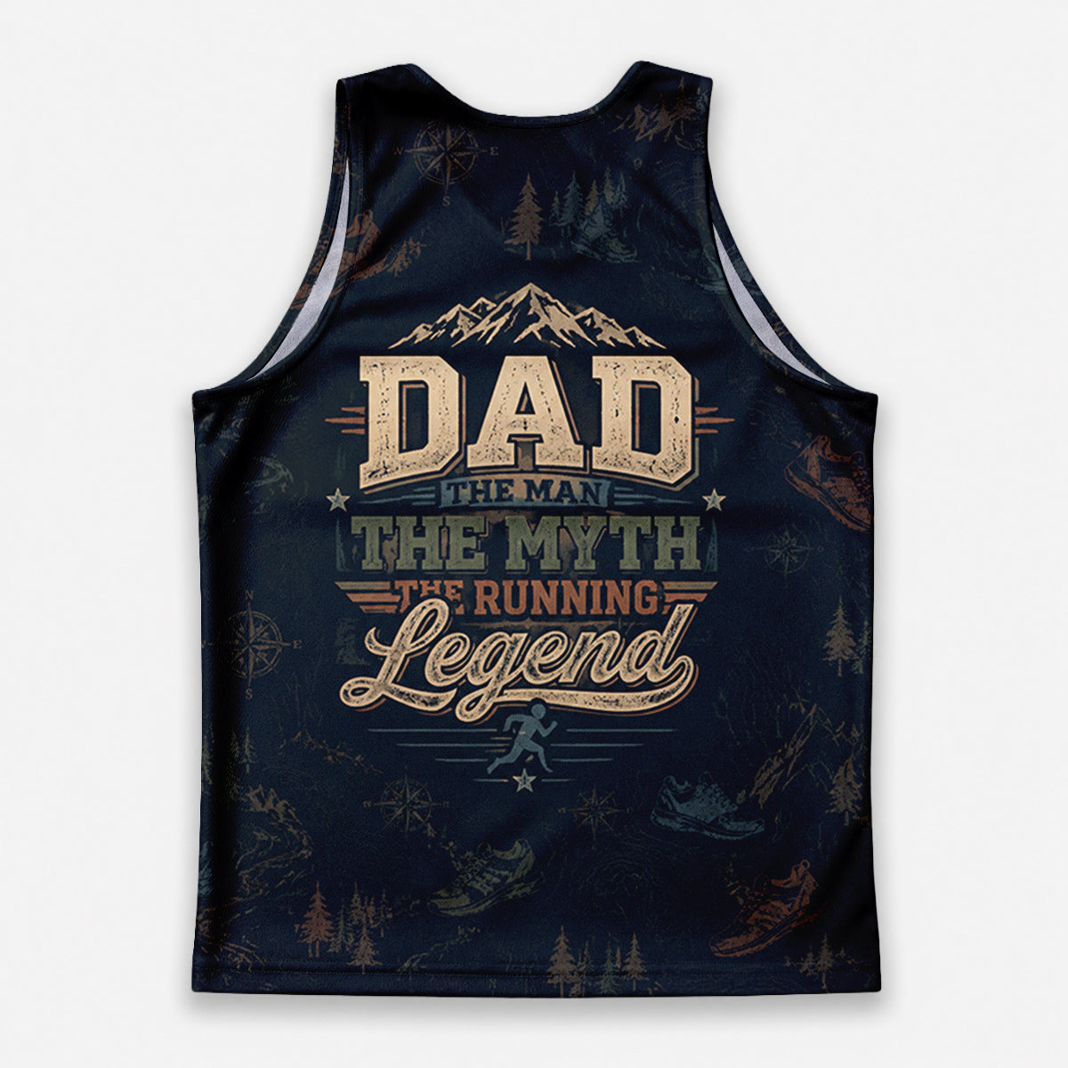 Funny Dad Running Legend Tank Top Tech Running Singlet V2