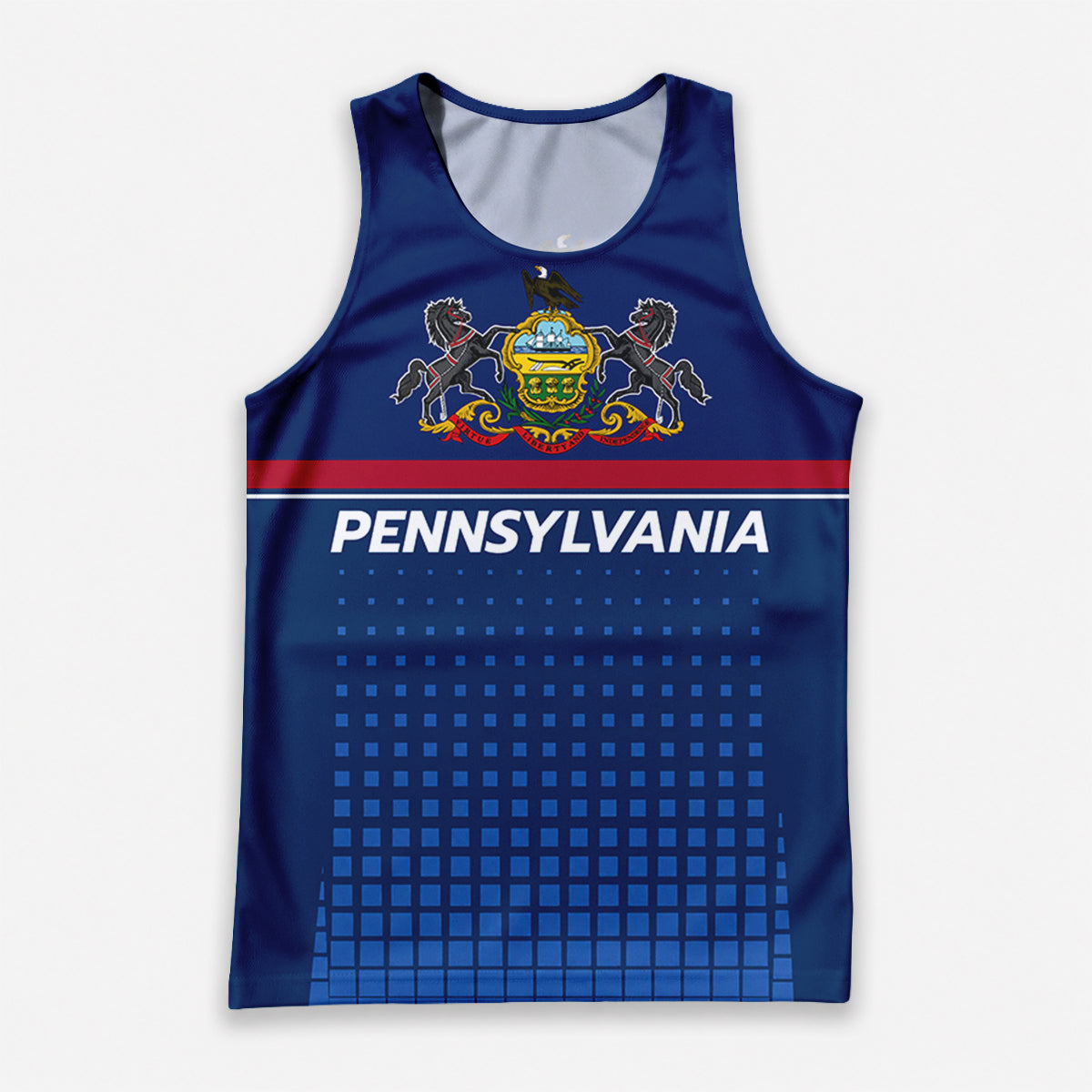Patriotic Tech Running Tank Top - Pennsylvania State Pride Running Singlet