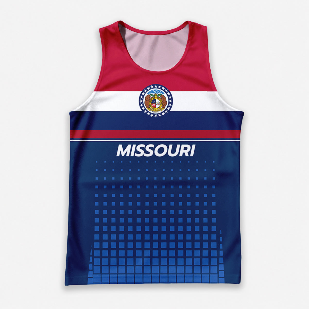 Patriotic Tech Running Tank Top - Missouri State Pride Running Singlet