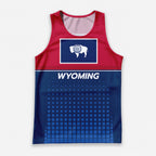 Patriotic Tech Running Tank Top - Wyoming State Pride Running Singlet