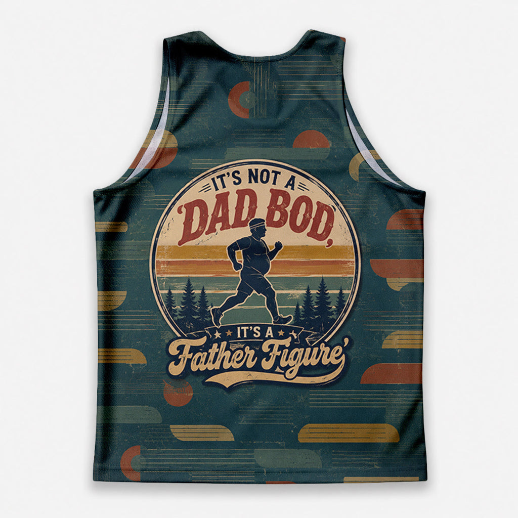 Funny Dad Running Tank Top It's Not A Dad Bod Tech Singlet V2