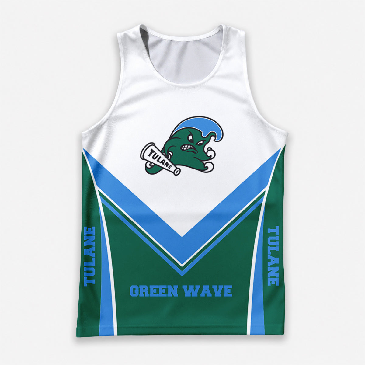 Tulane  Green Wave Tech Running Tank Top