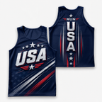Patriotic Running Tank Top - Proud USA Tech Singlet