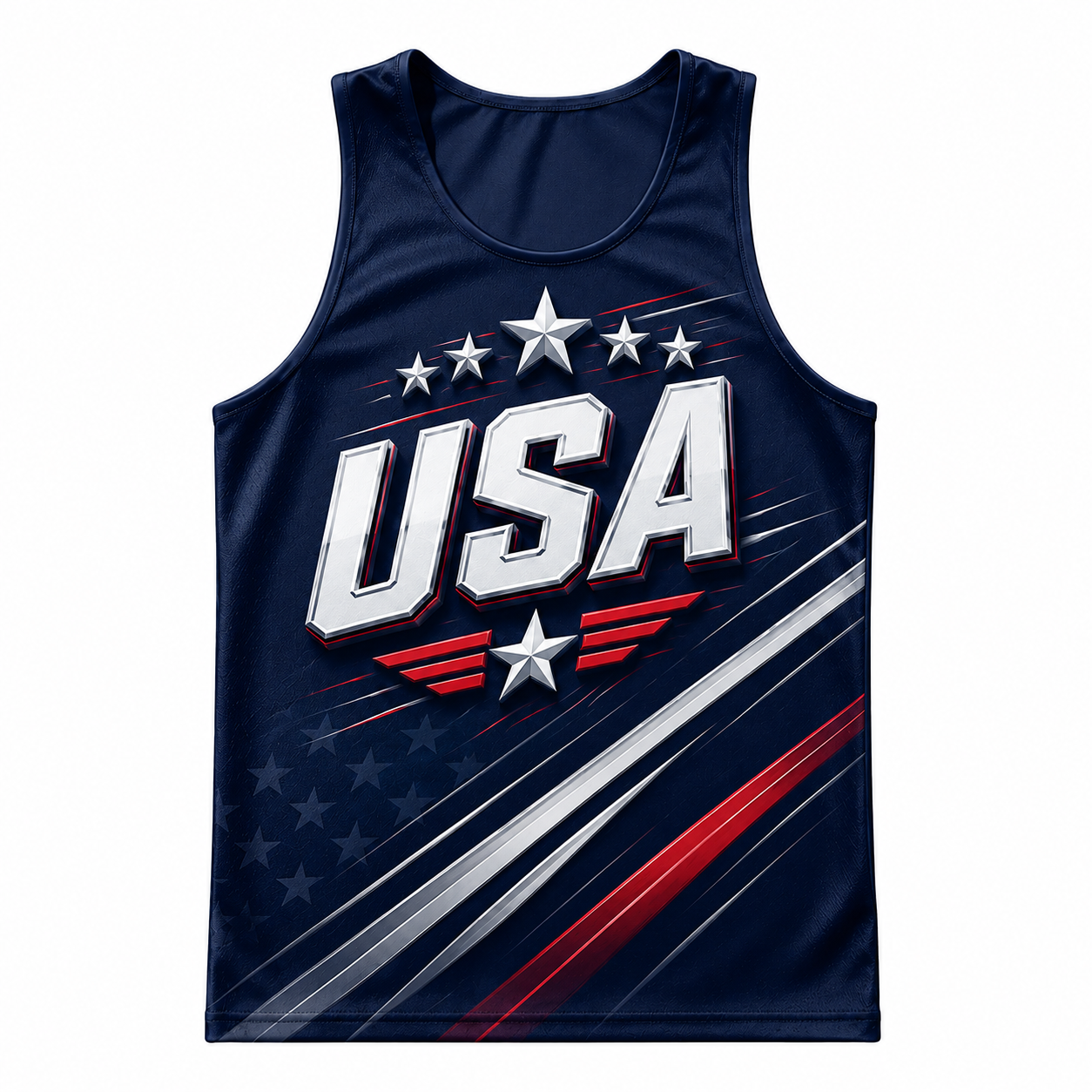 Patriotic Running Tank Top - Proud USA Tech Singlet