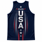 Patriotic Running Tank Top - Proud USA Tech Singlet