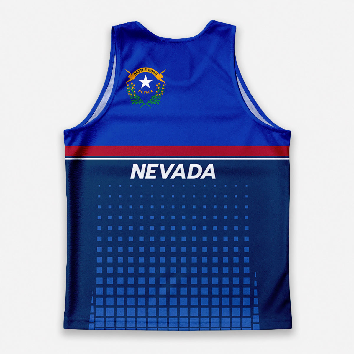 Patriotic Tech Running Tank Top - Nevada State Pride Running Singlet