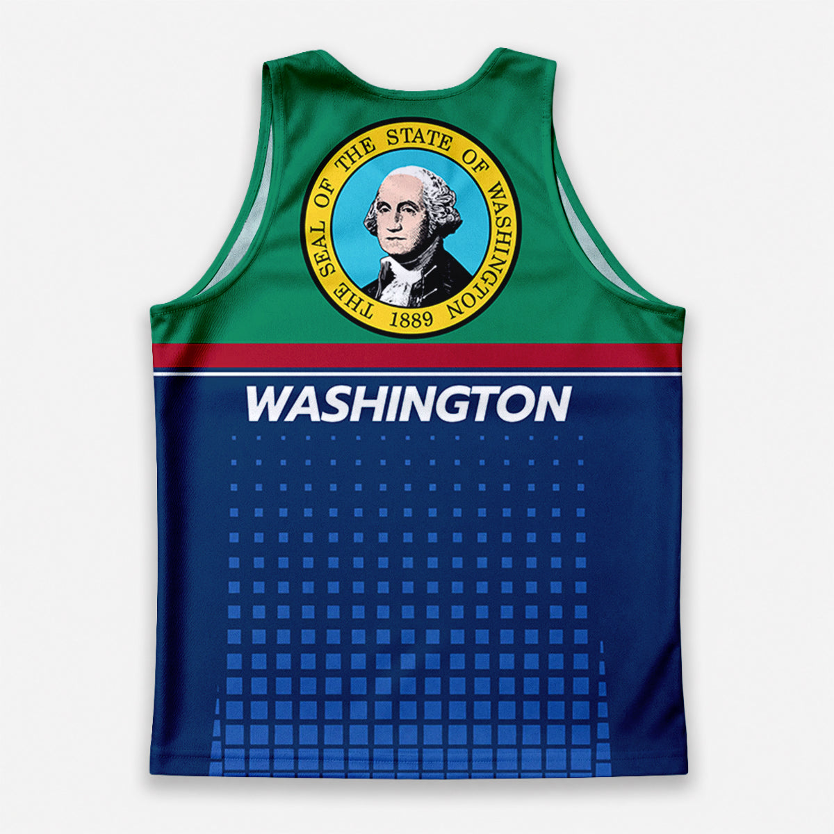 Patriotic Tech Running Tank Top - Washington State Pride Running Singlet
