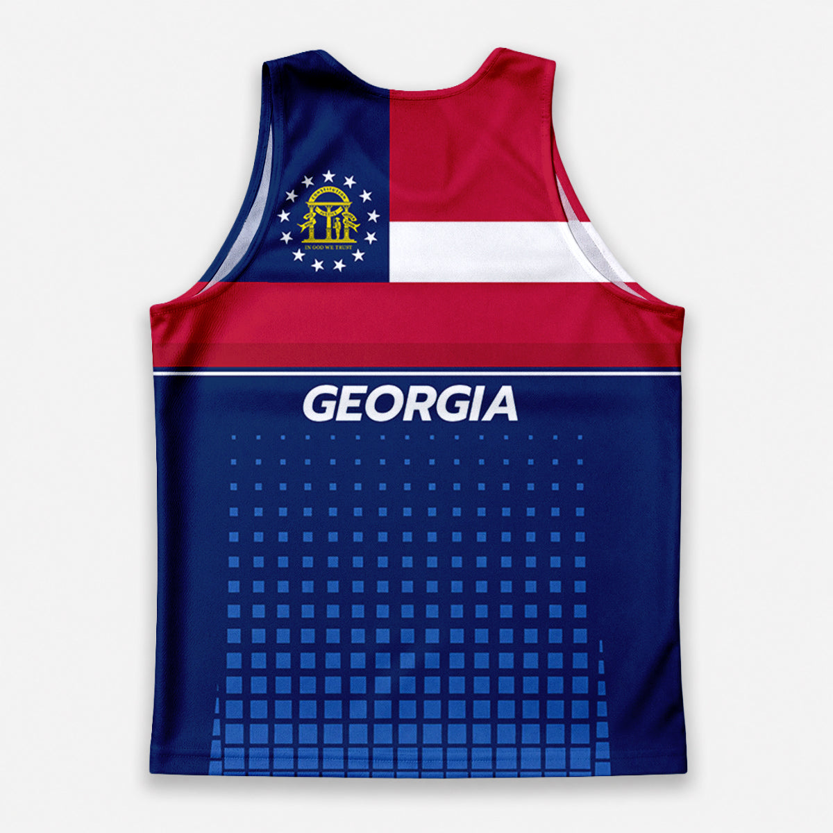Patriotic Tech Running Tank Top - Georgia State Pride Running Singlet