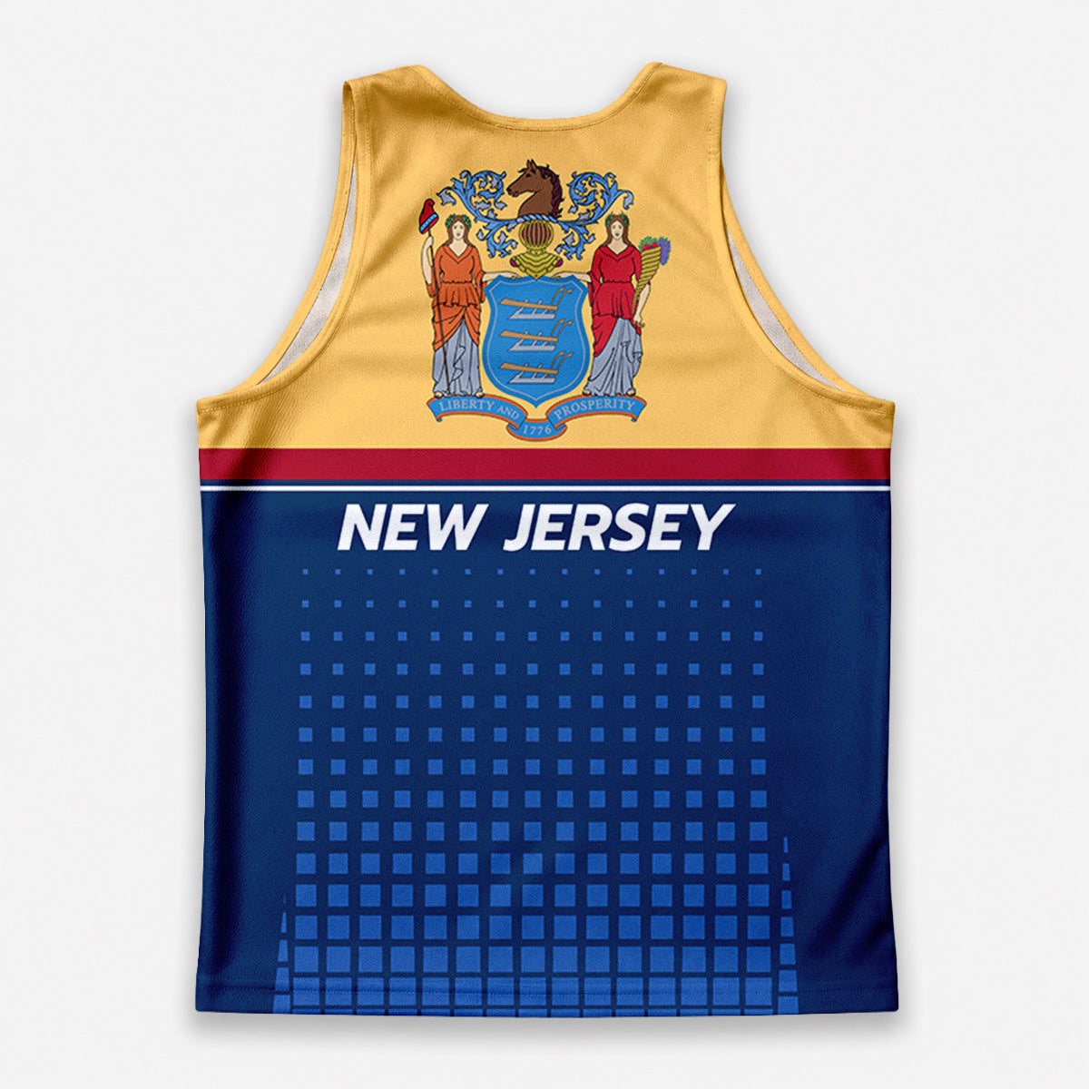 Patriotic Tech Running Tank Top - New Jersey State Pride Running Singlet