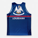 Patriotic Tech Running Tank Top - Louisiana State Pride Running Singlet