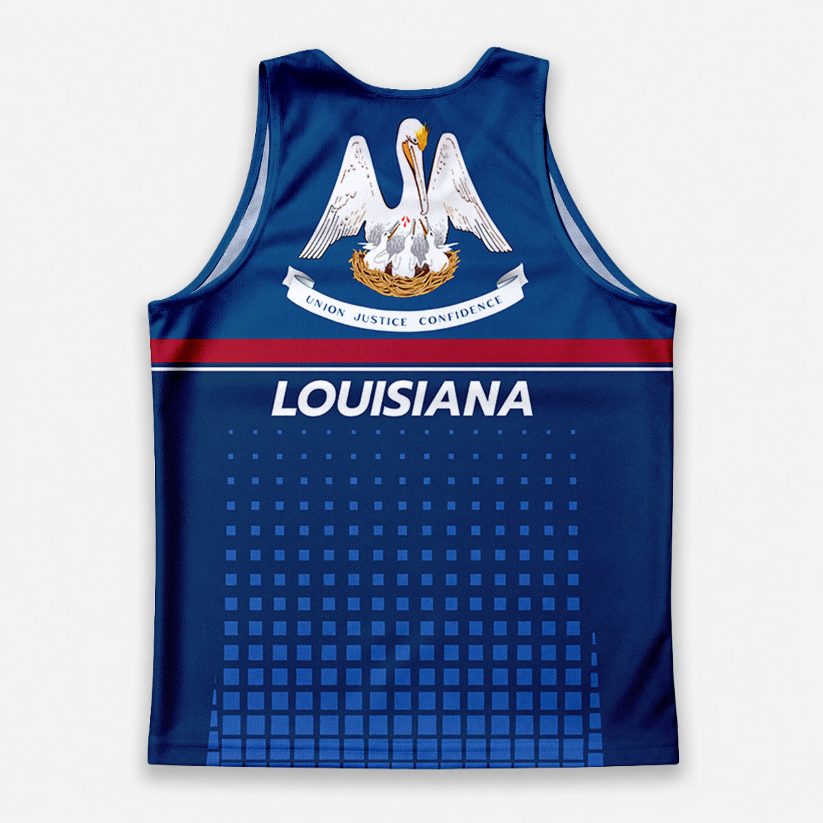 Patriotic Tech Running Tank Top - Louisiana State Pride Running Singlet