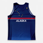 Patriotic Tech Running Tank Top - Alaska State Pride Running Singlet