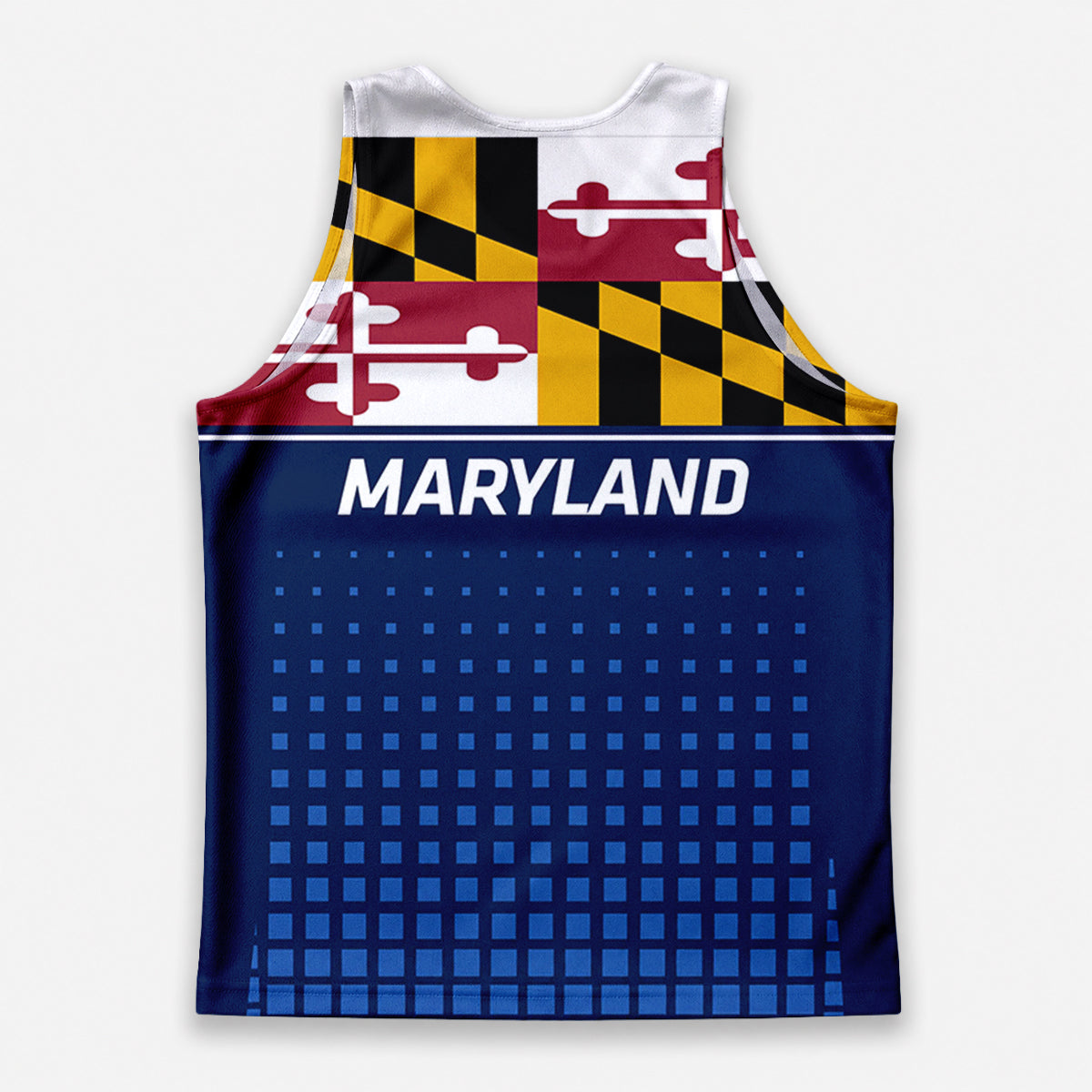 Patriotic Tech Running Tank Top - Maryland State Pride Running Singlet