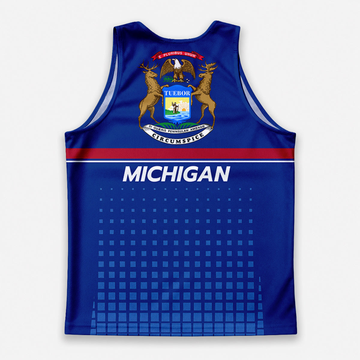 Patriotic Tech Running Tank Top - Michigan State Pride Running Singlet